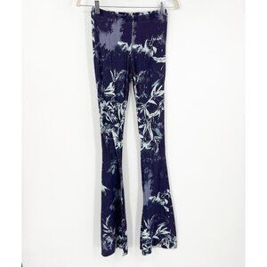 Novella Royale Dark Blue Janis Bells Flared Stretch Pants Size XS Hippie Western